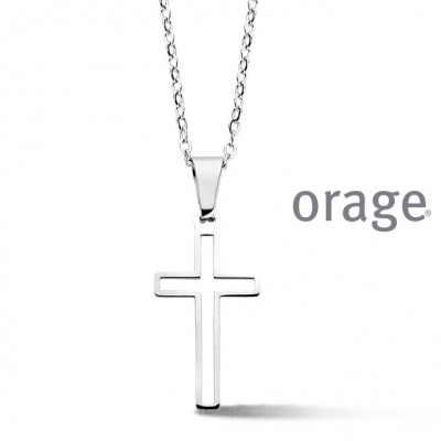 Orage Heren ketting staal BA181/48cm.