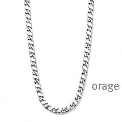 Orage Heren ketting staal BA186/55cm.