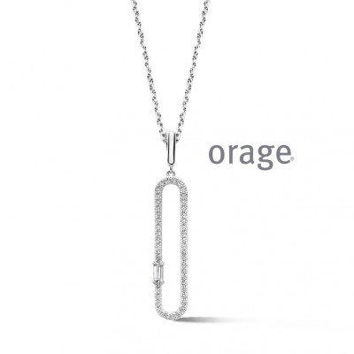 Orage Zilver ketting BA002/45cm.